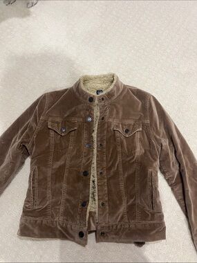 Vintage GAP Brown Velour Sherpa Jacket